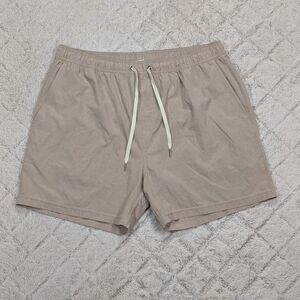 Fair Harbor Shorts Mens 3XL Beige Khaki The One Lined Training Travel Swim 6”
